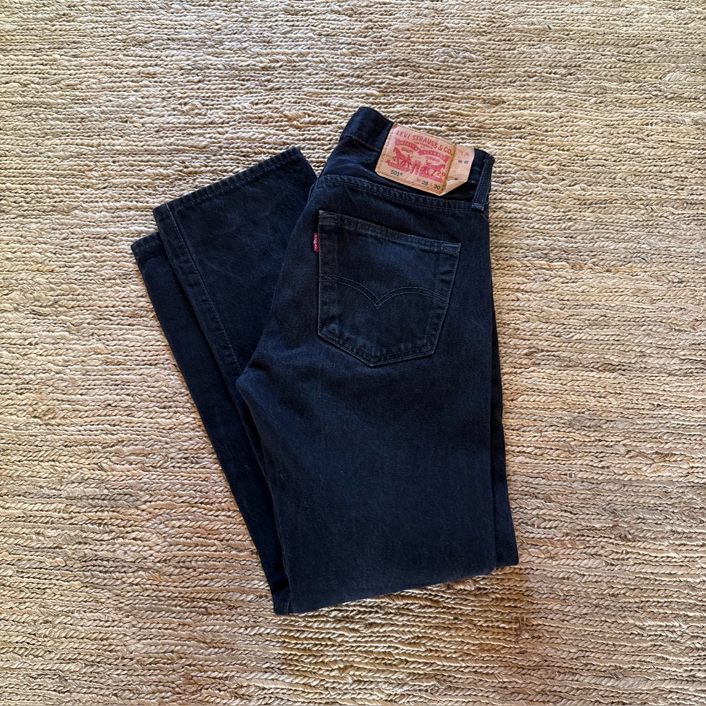 Vintage 501 button in front 28 x 30 Levi's Men's Black Jeans
